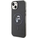 Karl Lagerfeld Glitter MagSafe Mobildeksel til iPhone 15 Plus - Sort