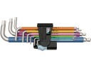 Wera 3950/9 Hex-Plus L-nøkkelsett 9 deler med Inn Holder i Rustfritt Stål