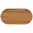 vidaXL Bordplate 100 x 50 x 3,5 cm Oval Massivt Teaktre Naturlig