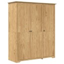 vidaXL Garderobeskap med lagring BODO Honning brun 146 x 53,5 x 173 cm