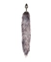EasyToys: Fox Tail Plug No. 5, small, sølv/grå