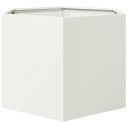 Plantekasse hvit sekskantet 69x60x45 cm stål