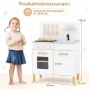 Barnekjøkken av Tre Med 10 Tilbehør Lys Og Lyd