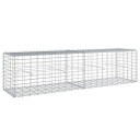  Gabionkurv med deksel 200x50x50 cm galvanisert jern