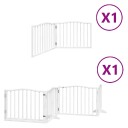 Vidaxl Hundeport Sammenleggbar 6 Paneler Hvit 480 cm Poppeltre