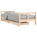 vidaXL Barnesengeramme med skuffer 80x200 cm heltre furu 8720845444266