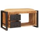  Oppbevaringsbenk Brun 80 x 35 x 40 cm Massivt mangotre