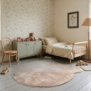 Barneteppe Aranga Super Soft Bear brun Størrelse: Ø 120 cm