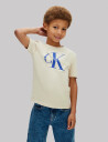 Calvin Klein Ck Mono Logo Ss T Shirt Beige 128