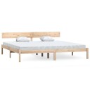 vidaXL Sengeramme svart heltre furu 180x200 cm UK Super King