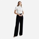 Andiata Pola Polo Neck Knit - Chalk White Hvit XS