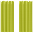  Gardiner med gardiner 2 pcs Grønt eple Polyester