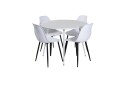 Venture Home Plaza Spisegruppe 100 cm Rund med 4 Polar Stoler Sort