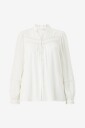 Ellos Plus collection   Bluse med blondedetaljer   Hvit