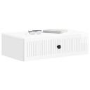 vidaXL Vegghengt Sidebord Høgglans hvit 59 x 34,5 x 17 cm