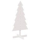 Vidaxl Juletre av tre til pynt hvit 120 cm heltre furu