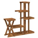 vidaXL Planteholder Naturlig 95 x 25 x 101,5 cm Solid akasietre