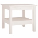 vidaXL Salongbord hvit 45x45x40 cm heltre furu