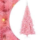  Juletre med 300 LED med stativ Rosa 240 cm PVC