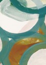 Abstract Teal Curves Plakat / 40x50