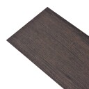 Selvklebende PVC gulvplanker 2,51 m² 2 mm mørkebrun