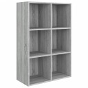 vidaXL Bokhylle/skjenk gr? sonoma 66x30x98 cm konstruert tre