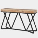 Konsollbord 140 x 30 x 90 cm / smalt entrébord / sidebord / avlastningsbord med svart metallbase