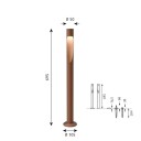 Louis Poulsen - Flindt Garden Long LED 2700K m/base Corten