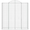  Gabionkurver buede 12 stk 200x50x200/220 cm galvanisert jern