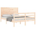 vidaXL Sengeramme med hodegavl 4FT6 double heltre 8720845997816