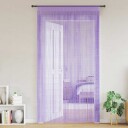  Snøregardiner 2 stk lilla 100x250 cm 8721158550637