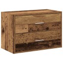  Skap med 2 skuffer gammelt tre 60x31x40 cm konstruert tre 8721158577146