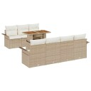 vidaXL Hagesofa Set 8 stk. beige og krem