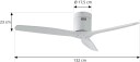 Lucande takvifte Vindur hvit DC stillegående Ø 132 cm