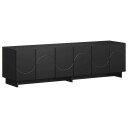 vidaXL TV benk 140 x 34,5 x 40 cm Svart Konstruert tre