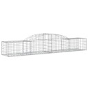 vidaXL Gabionkurver buede 8 stk 300x50x40/60 cm galvanisert jern