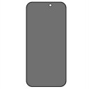 iPhone 15 Pro Privacy Full Cover Beskyttelsesglass Svart Kant