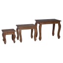  Nesting Bord 3 pcs Brun Massivt mahognitre
