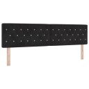  Hodegavl med Krystknapper Badestil Svart 180 cm Fløyel