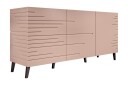 Kommode Demjen 40x155 cm   Rosa/Svart