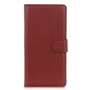 INCOVER Samsung Galaxy A24 Litchi Skinn Deksel m. Lommebok - Brun