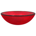 vidaXL Servant herdet glass 42x14 cm rød