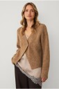 Ellos Collection   Kardigan med dekorativ knapp   Beige
