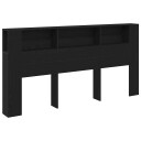 Hodegjerde Kabinett Svart Eik 200x18,5x104,5 cm