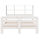  Sengeramme uten madrass hvit 140x190 cm heltre furu 8721158411266