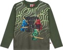 LEGO® Ninjago Genser   LWTaj 713   Armygrønn m. Trykk   LEGO® Wear   9 år (134)   Genser