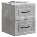  Vegghengt Nattbord Betonggrå 34,5 x 33 x 40 cm Konstruert tre