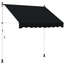 vidaXL Manuell utskiftbar markise Svart 150 cm