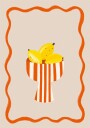 Bananas in Stripes Modern Minimal Fruit Plakat Plakat / 100x150cm