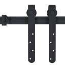 Mini skyvedørsett karbonstål 183 cm